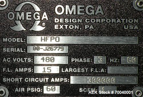 Used Omega Design Fifth Panel Carton Orienter Collator, Model HFPO
