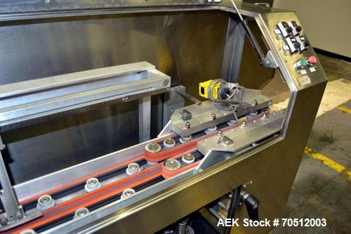 Used Pace Omniline Model M 300 Bulk Bottle Unscrambler with integrated elevator. Capable of speeds from 10 to 400 bottles per minute. Can handle bottles from 30cc to 1000cc with changeparts. Pharma-L...