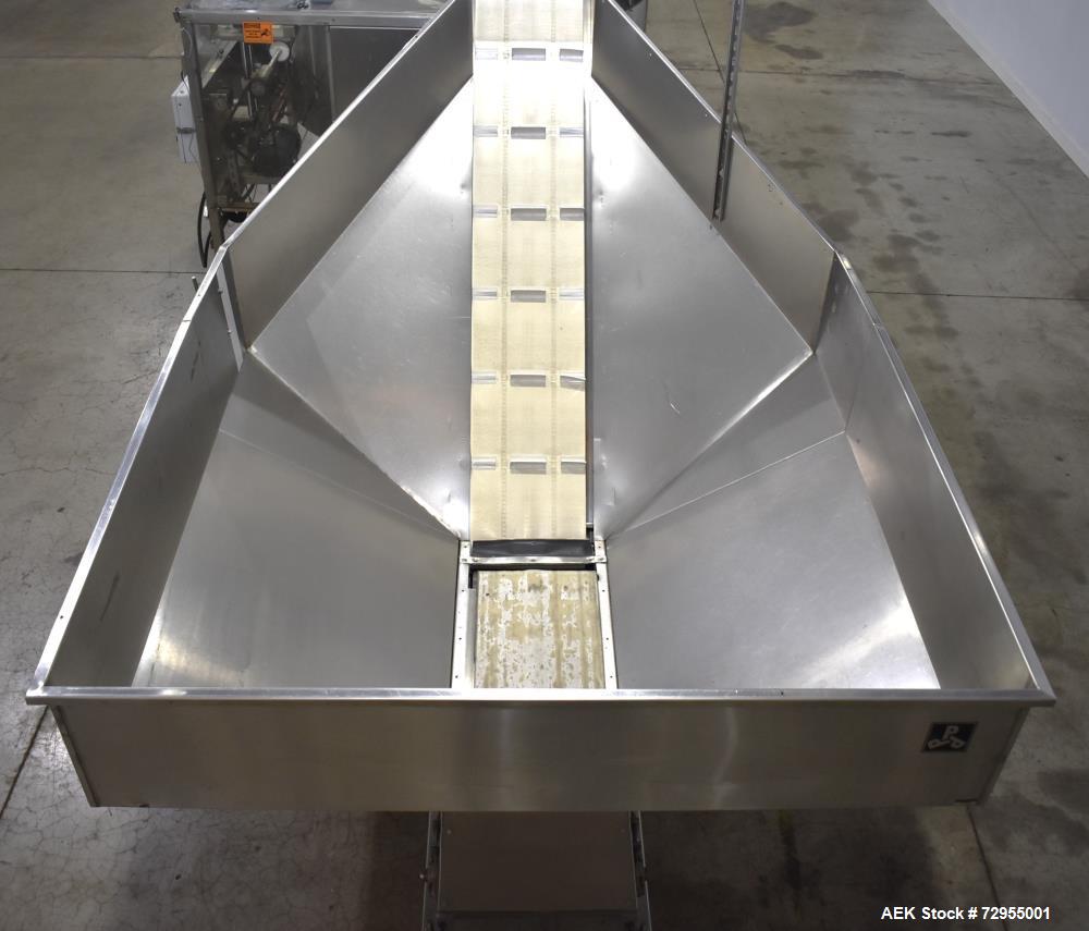 Used Pace Packaging Model M-600HK SSD Automatic High Speed Bulk Bottle Unscrambler. Capable of speeds up to 500 BPM. Bottle size range: 1.7 oz  - 2.5 Gallon or 50ml - 9.5L (with change parts). Last r...