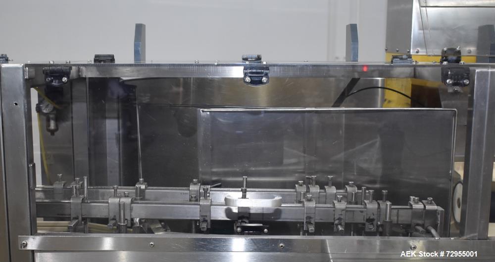 Used Pace Packaging Model M-600HK SSD Automatic High Speed Bulk Bottle Unscrambler. Capable of speeds up to 500 BPM. Bottle size range: 1.7 oz  - 2.5 Gallon or 50ml - 9.5L (with change parts). Last r...