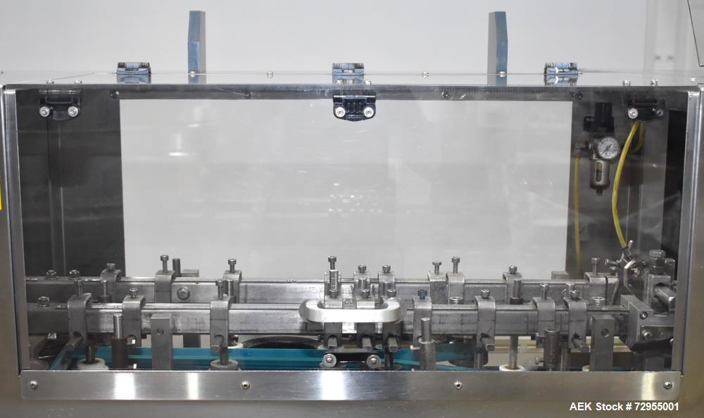 Used Pace Packaging Model M-600HK SSD Automatic High Speed Bulk Bottle Unscrambler. Capable of speeds up to 500 BPM. Bottle size range: 1.7 oz  - 2.5 Gallon or 50ml - 9.5L (with change parts). Last r...