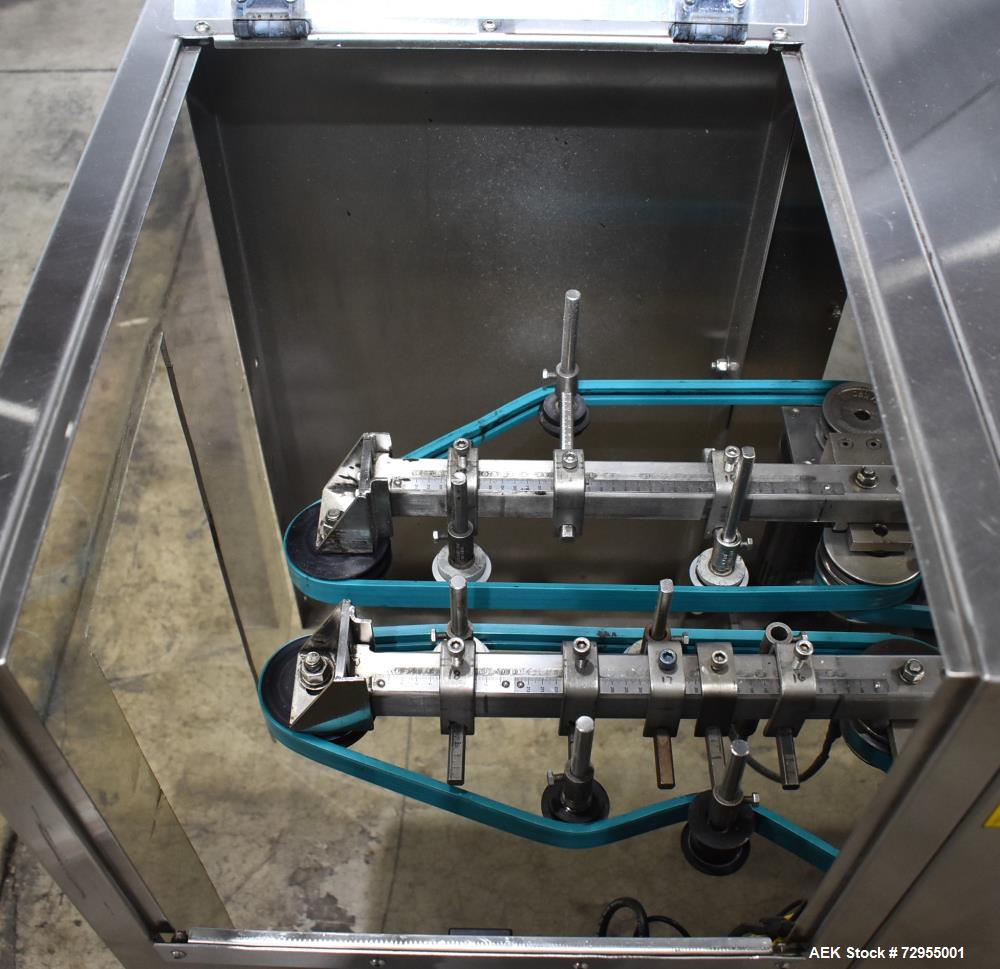 Used Pace Packaging Model M-600HK SSD Automatic High Speed Bulk Bottle Unscrambler. Capable of speeds up to 500 BPM. Bottle size range: 1.7 oz  - 2.5 Gallon or 50ml - 9.5L (with change parts). Last r...
