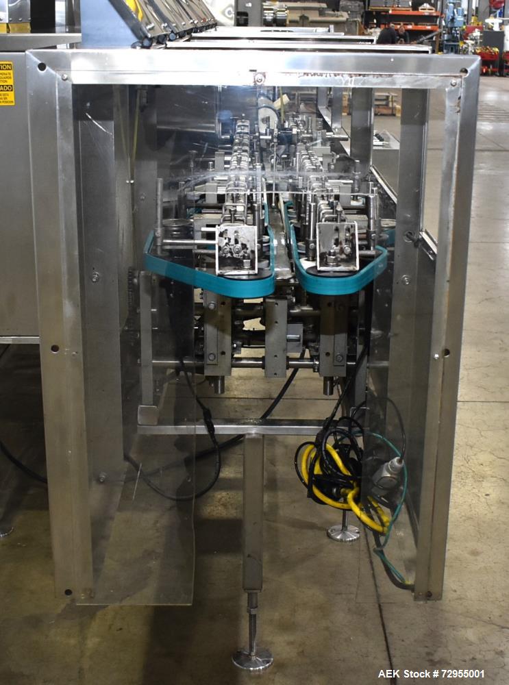 Used Pace Packaging Model M-600HK SSD Automatic High Speed Bulk Bottle Unscrambler. Capable of speeds up to 500 BPM. Bottle size range: 1.7 oz  - 2.5 Gallon or 50ml - 9.5L (with change parts). Last r...