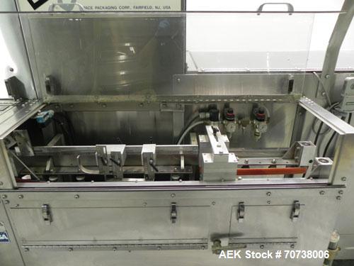 Used Pace Model M300 Pharmaceutical Bottle Unscrambler capable of speeds up to 250 containers per minute. Has bulk elevator and hopper, ionized air cleaner and all stainless steel construction. Conta...