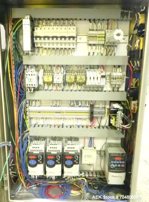 Used Pace Packaging Corporation Model M350 Omni-Line Bottle Unscrambler. Machine is capable of speeds up to 250 bottles per minute. Bottle size range: 30 CC to 1000 CC. Machine is of stainless steel ...