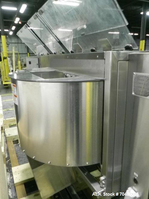 Used Pace Packaging Corporation Model M350 Omni-Line Bottle Unscrambler. Machine is capable of speeds up to 250 bottles per minute. Bottle size range: 30 CC to 1000 CC. Machine is of stainless steel ...