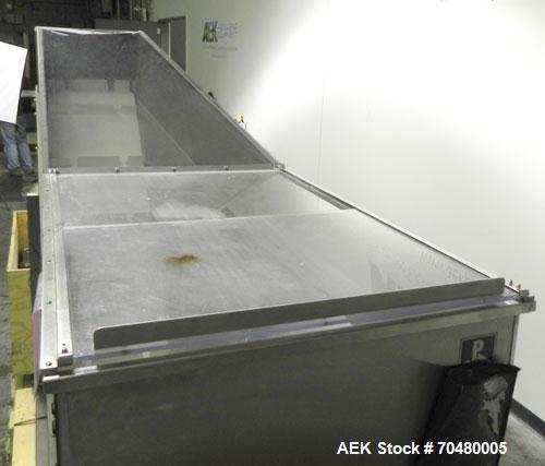Used Pace Packaging Corporation Model M350 Omni-Line Bottle Unscrambler. Machine is capable of speeds up to 250 bottles per minute. Bottle size range: 30 CC to 1000 CC. Machine is of stainless steel ...