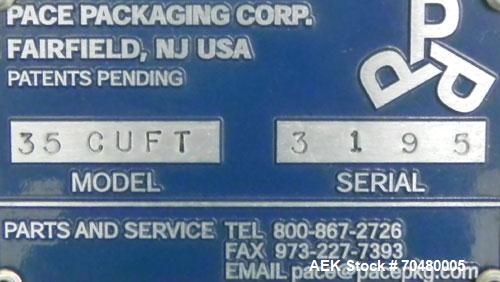 Used Pace Packaging Corporation Model M350 Omni-Line Bottle Unscrambler. Machine is capable of speeds up to 250 bottles per minute. Bottle size range: 30 CC to 1000 CC. Machine is of stainless steel ...