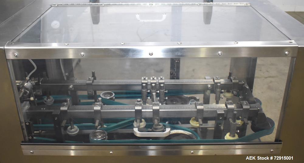 Used- Pace Packaging Bulk Bottle Unscrambler, Model M400. Capable of orienting approximately 20-350 bottles a minute, depend...