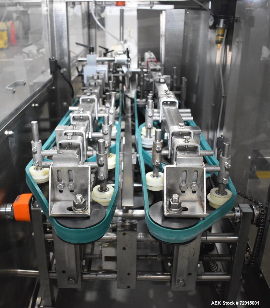 Used- Pace Packaging Bulk Bottle Unscrambler, Model M400. Capable of orienting approximately 20-350 bottles a minute, depend...