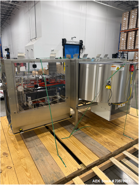 Used Pace Omni-Line Bulk Bottle Unscrambler, Model M400. Is capable of speeds from 20-400 bottles a minute, depending on size and application. Includes Pace bottle feeder. Has a 48" diameter sorting ...