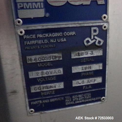Pace Model M600SSDFP Industrial Bulk Bottle Unscrambler