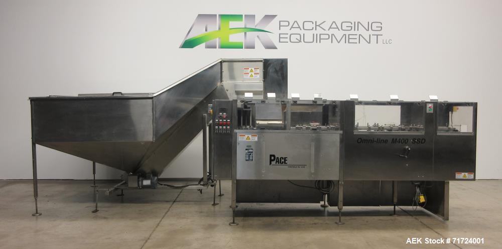 Used Pace Packaging Omniline M400SSD Bulk Bottle Unscrambler