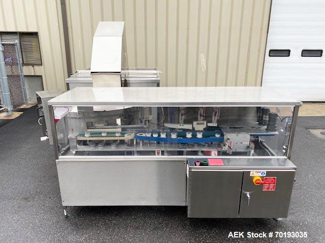 Used Palace Packaging Empty Bottle Unscrambler with Ionized Air Rinser.