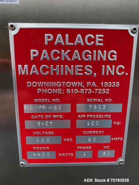 Used Palace Packaging Empty Bottle Unscrambler with Ionized Air Rinser.