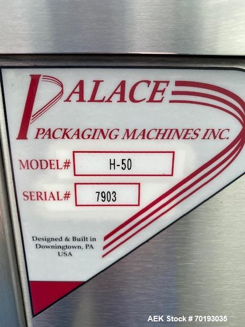 Used Palace Packaging Empty Bottle Unscrambler with Ionized Air Rinser.