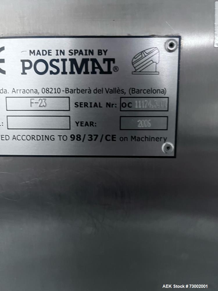 Used-Posimat Model F-23 Posipuck Bulk Bottle Unscrambler and Puck Placer