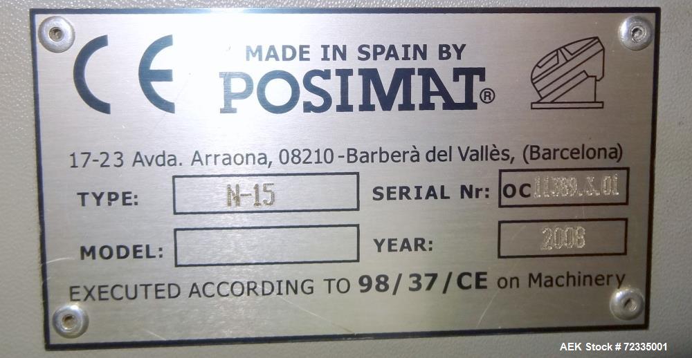 Used Posimat Access Series N15 Rotary Bottle Unscrambler System with Bulk Feed