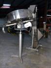 Used Mengibar 44” Diameter Bottle Unscrambler, Model MI-2, Serial #306015, Built 1997. Includes an integrated elevator, model EC300/2000, serial #306015. SELLING PRICE AS IS, WHERE IS, SANFORD, NC.