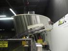 Used Omega Design Corp Model 4D-RP2-12 Bulk Bottle Unscrambler. Capable of speeds over 200 bottles per minute. Set up with 12 rotary pockets. Has 4' (48