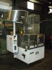 Used Omega Design Bulk Bottle Unscrambler, Model 4D-RP2-18. Capable of speeds over 250 BPM. Has exterior bottle air cleaner, bulk bottle elevator. 1/60/120V.