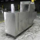 Used Pace Model M300 Pharmaceutical Bottle Unscrambler capable of speeds up to 250 containers per minute. Has bulk elevator and hopper, ionized air cleaner and all stainless steel construction. Conta...