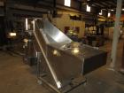 Used Pace PET Bottle Unscrambler with Hopper-Elevator, Model Omni-Line M350AR. Stainless steel construction. Pace 20 cubic foot hopper-elevator. Last ran neutraceutical 120ml to 250ml, 