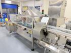 Used Pace Packaging Pharma-Line 300 Bottle Unscrambler With Air Rinse, Model 300 AR, Serial# 1850. With Pace Packaging 20 CUFT bulk bottle elevator, serial# 1864, Lakso 62 319 reject & assorted parts.