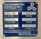 Used Pace Packaging Pharma-Line 300 Bottle Unscrambler With Air Rinse, Model 300 AR, Serial# 1850. With Pace Packaging 20 CUFT bulk bottle elevator, serial# 1864, Lakso 62 319 reject & assorted parts.
