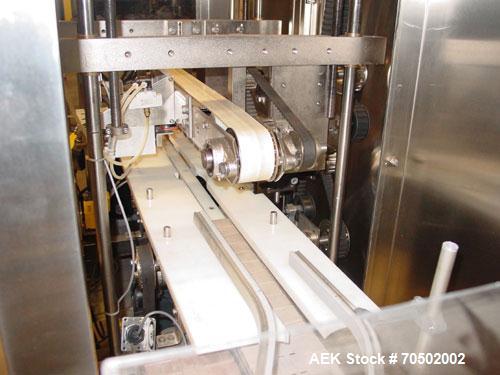 Used Pace Model BOA5000 Stainless Steel Bottle Orientator. With 20 foot long x 4 1/2 inch wide Delrin chain stainless steel frame conveyor, 2 inch wide x 36 inch rubber top hold down belt. 1/60/220. ...