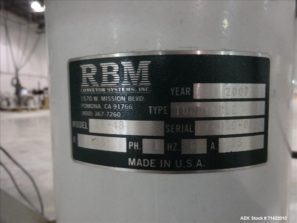 Used RBM Model TT-48 Rotary Turn Table