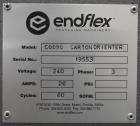 Unused- Endflex Small Footprint Carton 90 Degree Orienter, Model C0090 Carton Orienter. Product infeed, rotary wheel, discha...