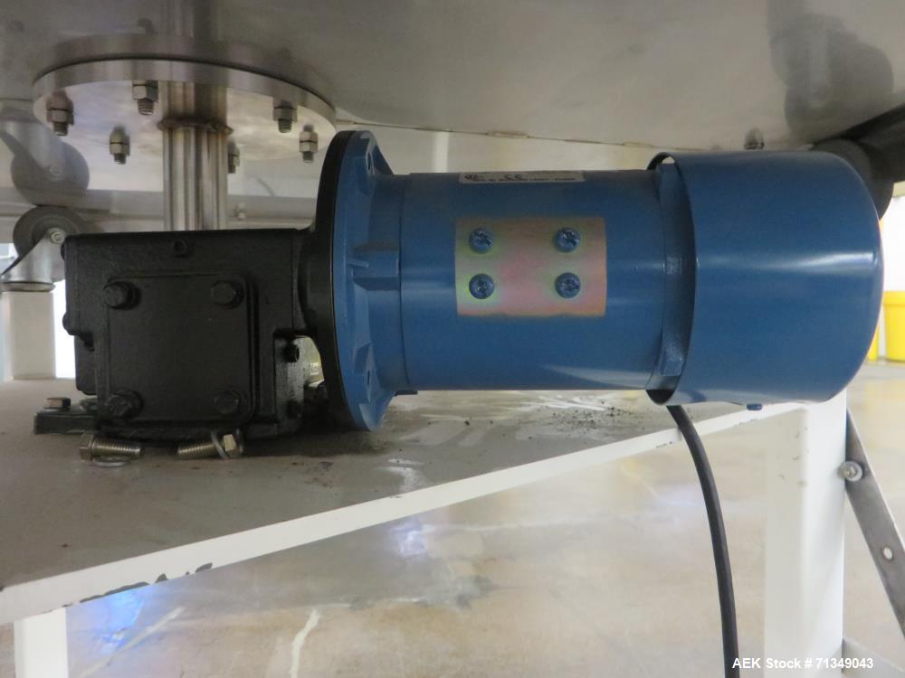 Used Emerson Motor Model 72" Diameter Accumulation Table. Is run by a 0.5 hp Dayton motor, 1750 rpm. 5.5 amps. 1/60/115V.