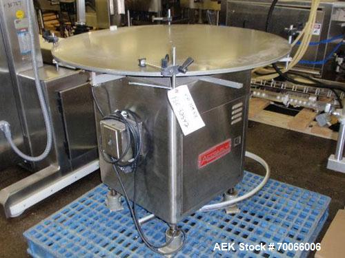 Used Accraply Accumulation Table, Model 42, Stainless Steel. 42’’ diameter table, 1/60/115 volt.