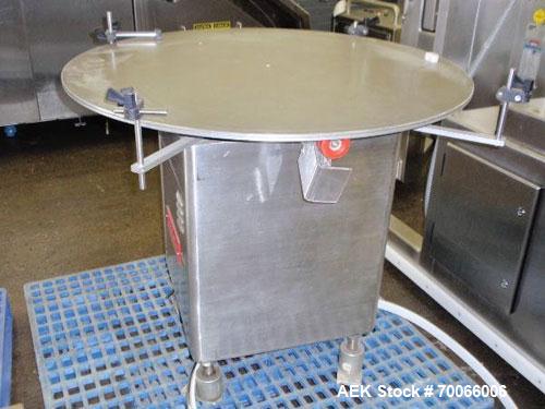 Used Accraply Accumulation Table, Model 42, Stainless Steel. 42’’ diameter table, 1/60/115 volt.
