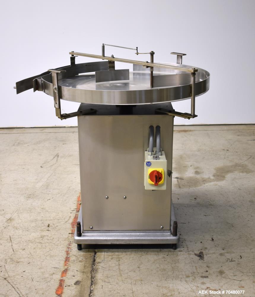 Used- Anderson Machine Works 36" Stainless Steel Turntable.