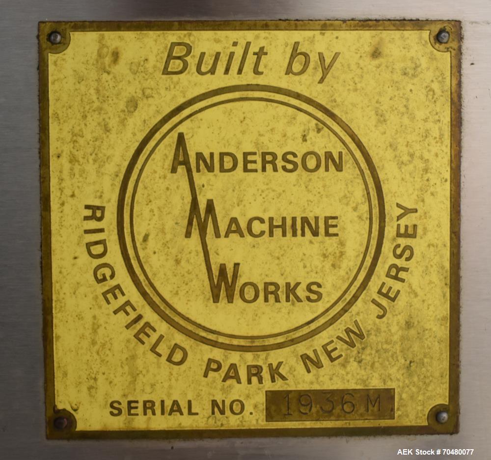 Used Anderson Machine Works 36" Stainless Steel Turntable.
