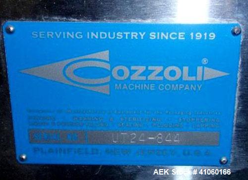 Used Cozzoli Machine Company Acummulating Table, model UT24, stainless steel. 24" diameter table with drive. Serial #844.