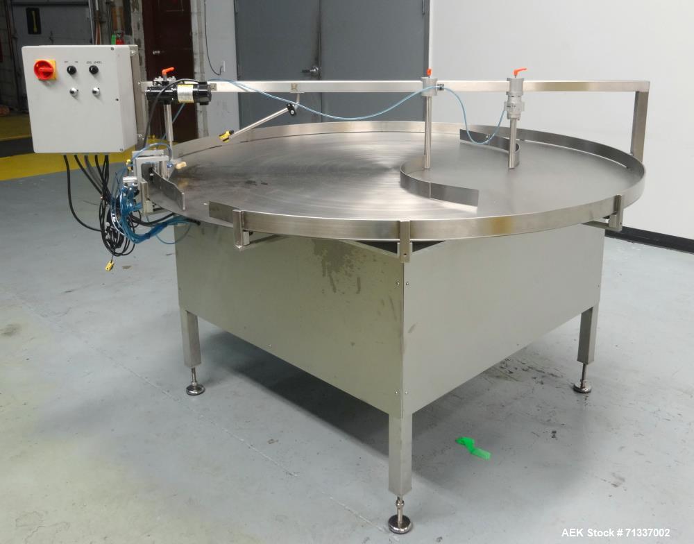 Used DL Tech Model DLTTS-72C Rotary Accumulation Table