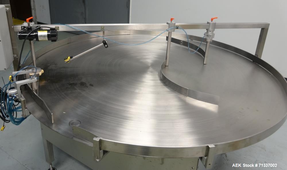 Used DL Tech Model DLTTS-72C Rotary Accumulation Table