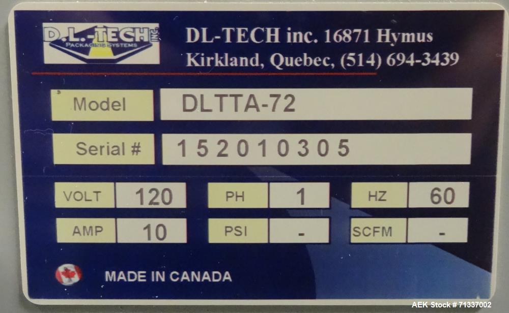 Used DL Tech Model DLTTS-72C Rotary Accumulation Table