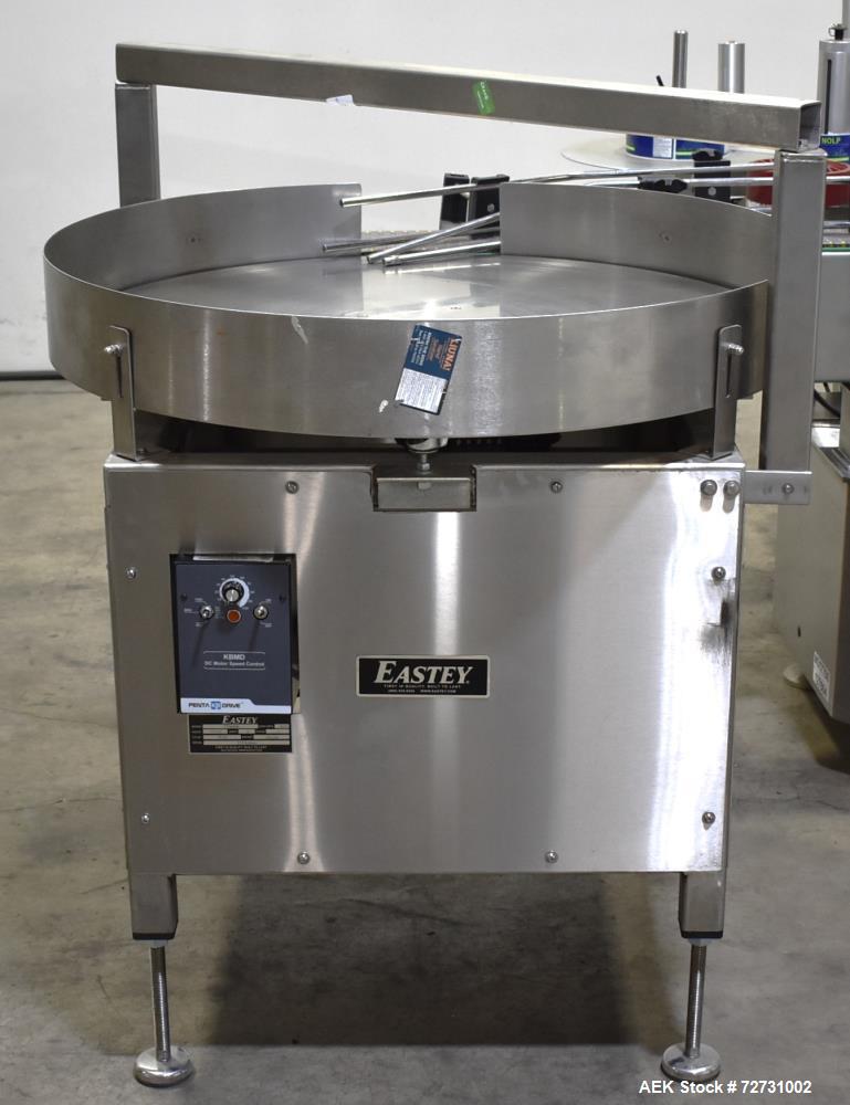 Used Eastey 36" Accumulation Table, Model TT360500. 1/60/110 Volt, 5 Amp. Serial# TTS36200601.