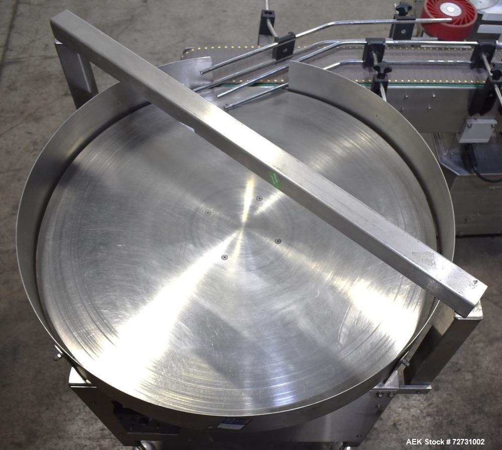 Used Eastey 36" Accumulation Table, Model TT360500. 1/60/110 Volt, 5 Amp. Serial# TTS36200601.