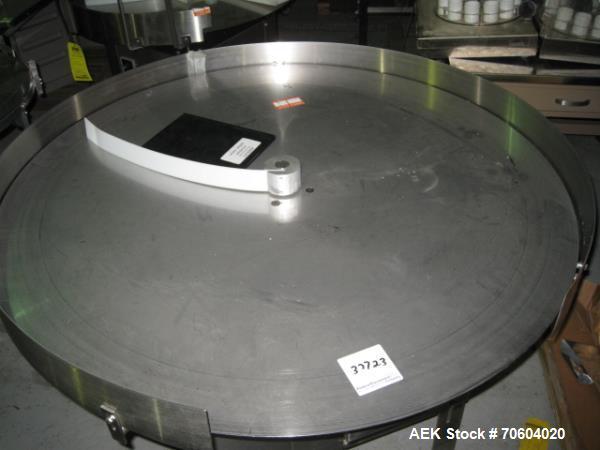Used Garvey 48" accumulation table, model 1560, stainless steel construction, 110 volt, serial# 17136.