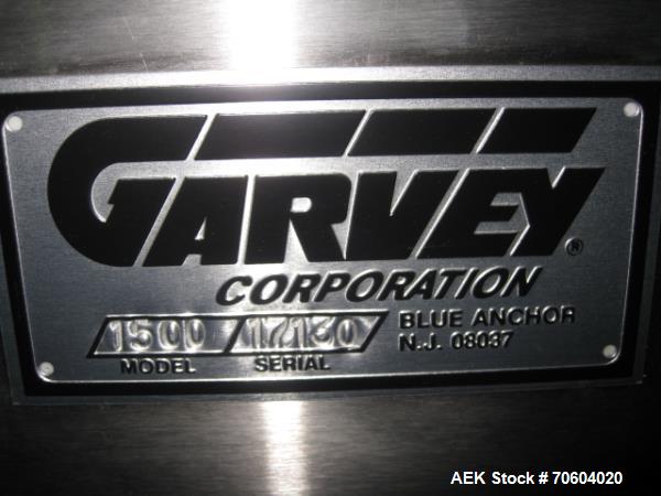 Used Garvey 48" accumulation table, model 1560, stainless steel construction, 110 volt, serial# 17136.