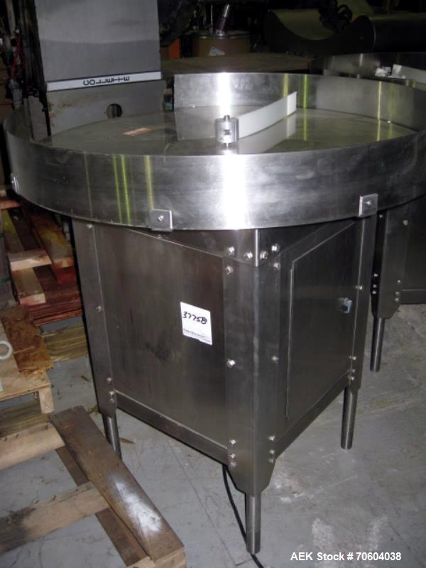Used Garvey 36" diameter stainless steel accumulation disc.  Previous use pharmaceutical application.
