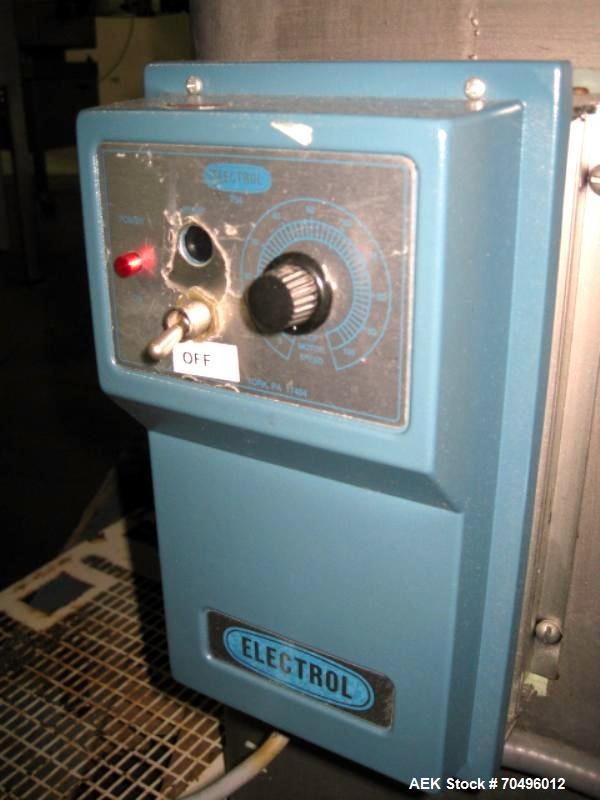 Used Island Equipment Accumulation Table, 40" Diameter Stainless Steel Construction.