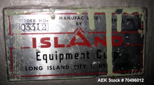 Used Island Equipment Accumulation Table, 40" Diameter Stainless Steel Construction.