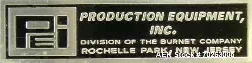 Used Production Equipment Rotary Accumulation Table, 30" Diameter, Stainless Steel. 2" Tall side rails. Driven by a 1/4 hp, 90 volt, 1750 rpm DC gear motor, ratio 40 to 1. Mounted on an carbon steel ...
