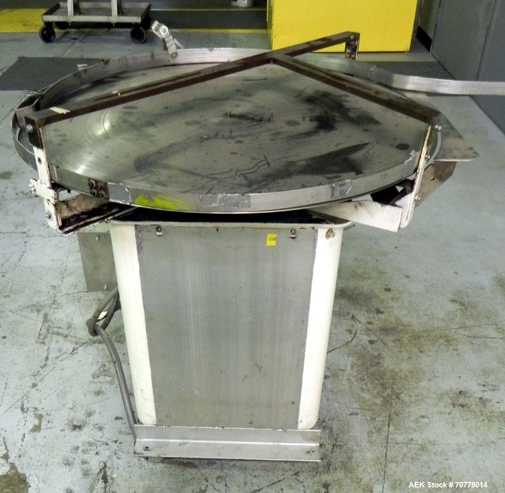 Used 36" diameter Rotary Turn Table. Has mild steel base. Stainless disc.